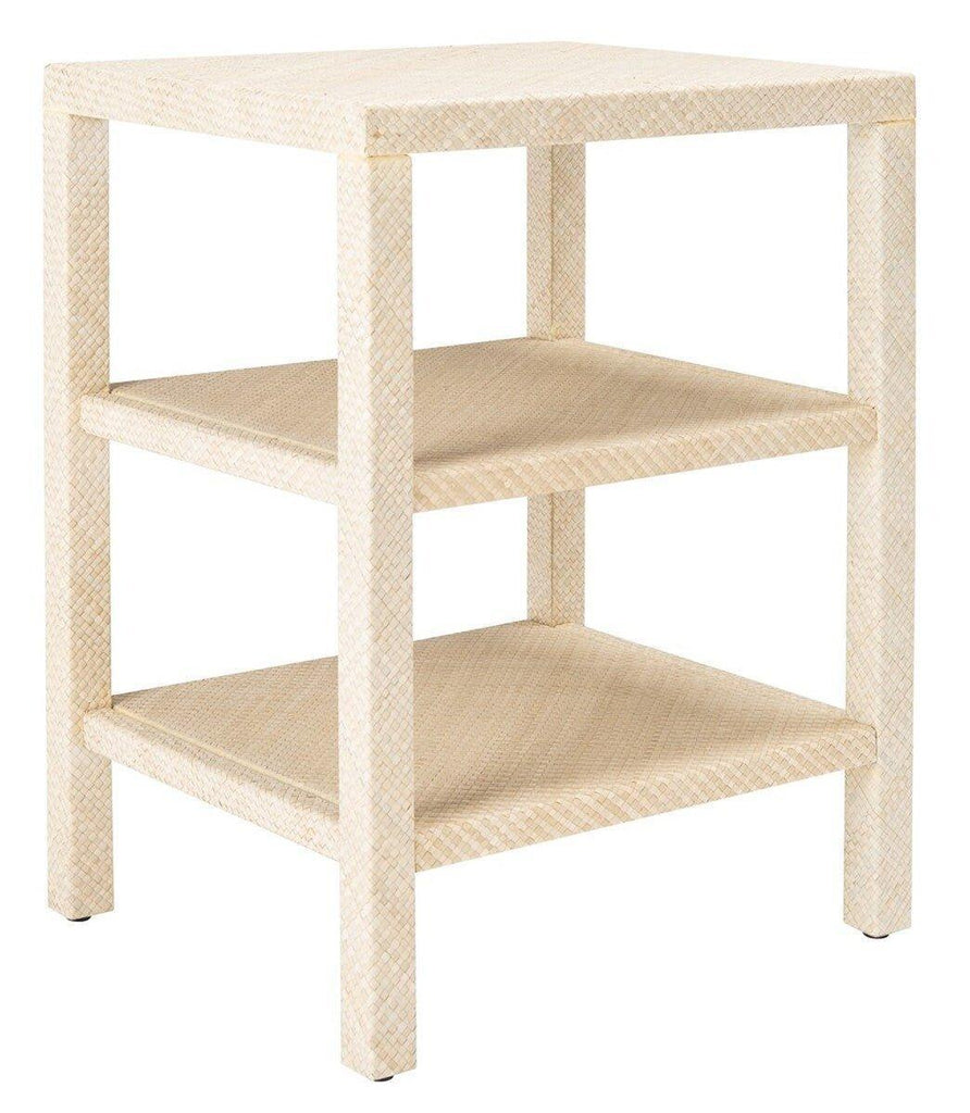 Woven Raffia Two Shelf Side Table - Side & Accent Tables -  The Well Appointed House