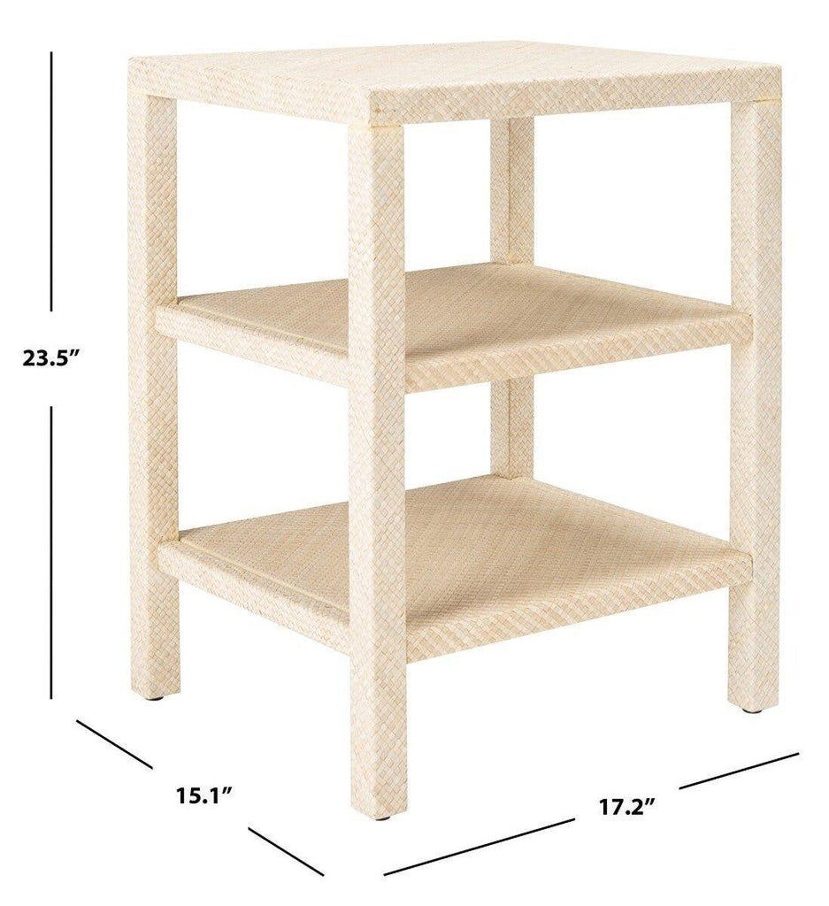 Woven Raffia Two Shelf Side Table – The Well Appointed House