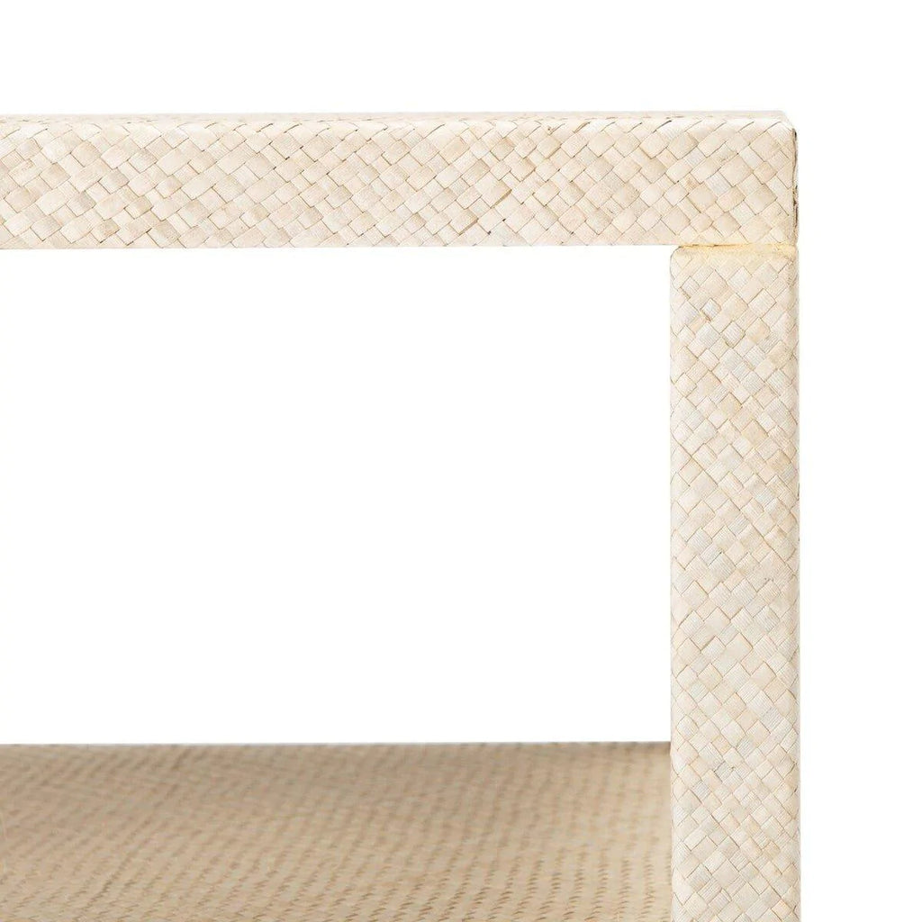 Woven Raffia Two Shelf Side Table – The Well Appointed House